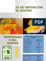 Métodos de Obtención de Azufre