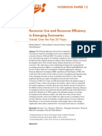 Resource Use and Resource Efficiency in Emerging Economies: Trends Over The Past 20 Years