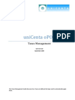 Unicenta Taxes Management Guide