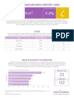 Premature Birth Report Card Missouri