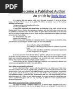 How to Become a Published Author