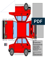 Fiat126 Papercraft v1 0 Red