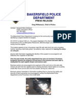 Bakersfield Police Department: Press Release