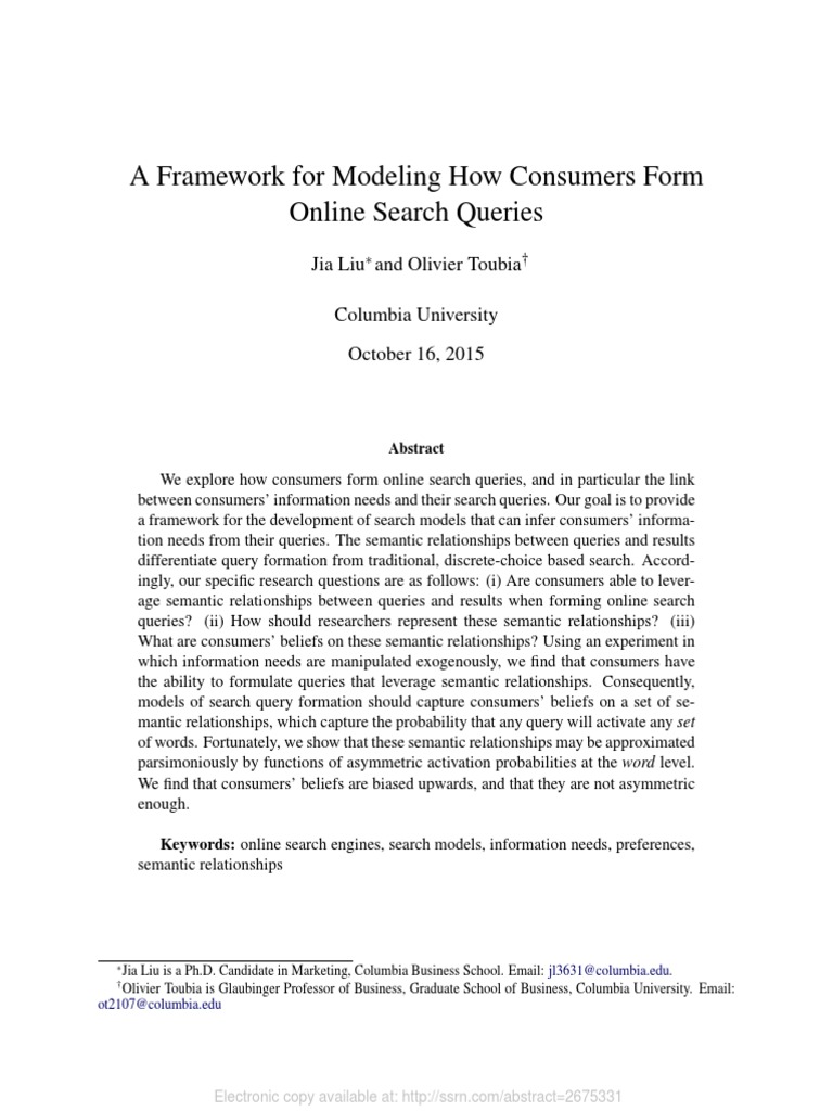 Modeling Consumer Online Search Queries | PDF | Information Retrieval ...