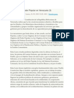 Las Leyes Del Poder Popular en Venezuela