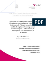 Aplicación de la inteligencia competitiva y la vigilancia tecnológica en la Universidad Politécnica de Valencia