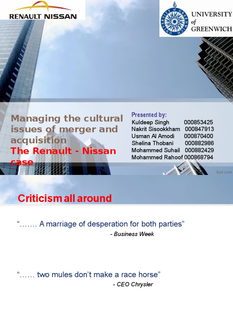 Cultural Impact On CROSS BORDER Renault-Nissan Alliance | PDF ...