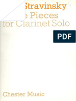 Stravinsky, Igor - Three Pieces for Clarinet Solo