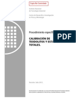 Procedimiento Específico: PEM07D Calibración de Teodolitos Y Estaciones Totales