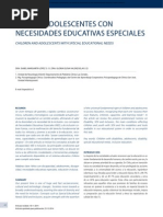 Niños y Adolescentes Con Necesidades Educativas Especiales 
