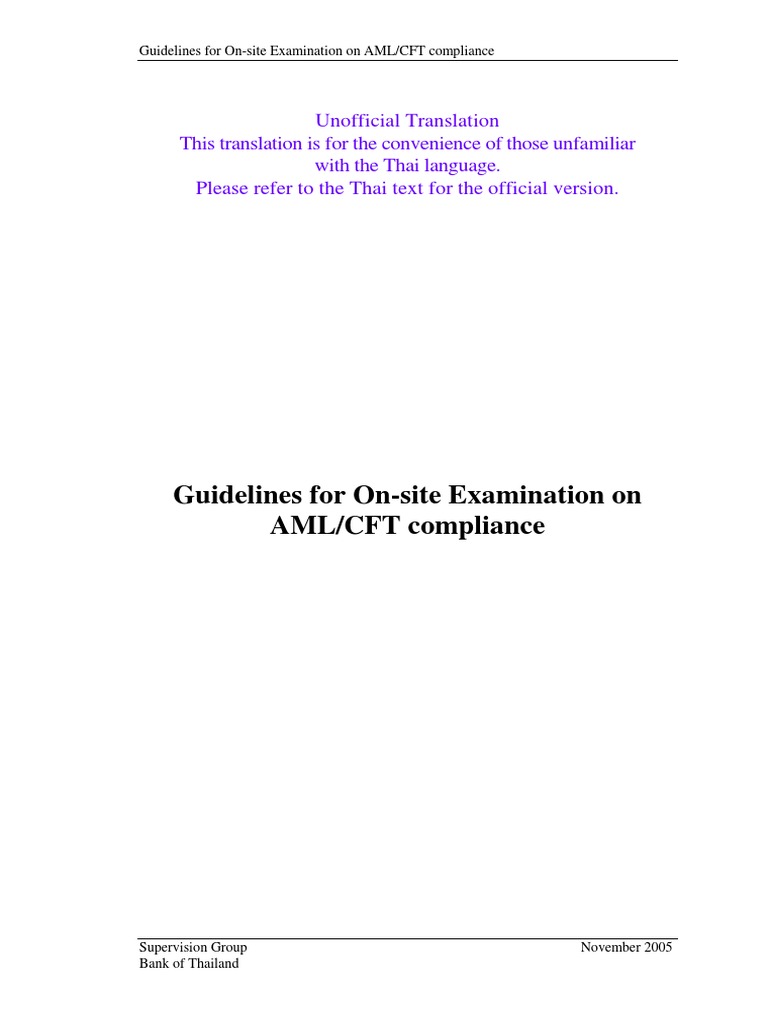 RiskManagementExaminationManaul 08 AntiMoneyLaundering | PDF | Money ...