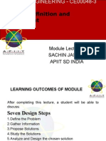 Problem Definition and Environment: Module Lecturer Sachin Jasuja Apiit SD India