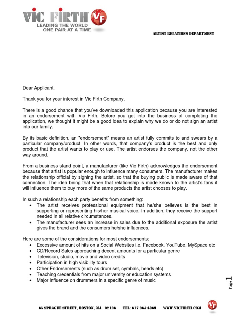 Endorsement PDF Drum Kit World Wide 