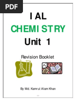 Edexcel AS Chemistry Unit 1 Revision Booklet-Worksheet