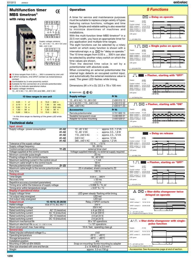 1250 | PDF | Switch | Relay