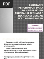 Akuntansi Penghimpun Dana Dan Perlakuan Akuntansi Terhadap Transaksi Dengan Akad Mudharabah