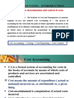 Introduction To Cost Accounting - Module 1