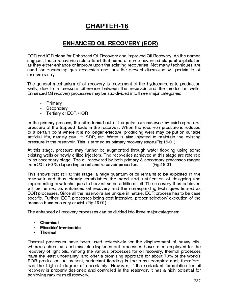 Enhanced Oil Recovery Techniques | PDF | Enhanced Oil Recovery ...