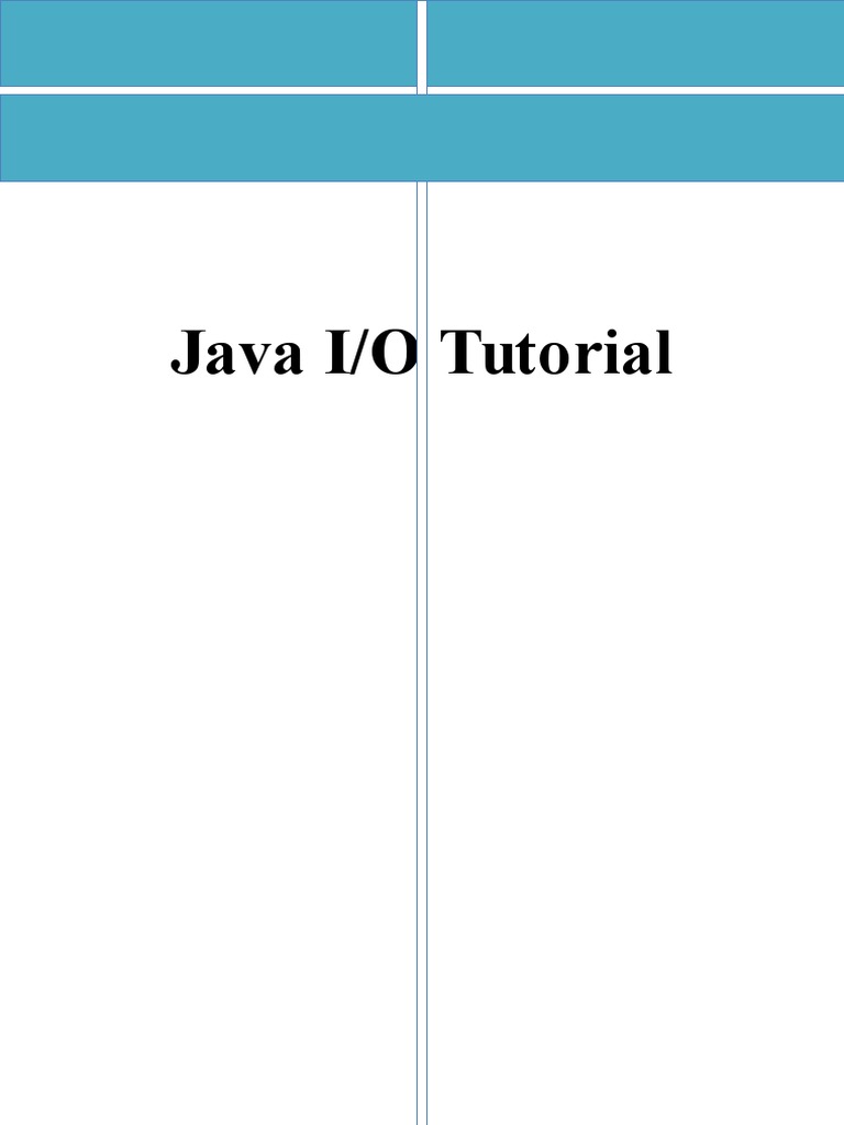 Java IO Tutorial | Download Free PDF | Zip (File Format) | Filename