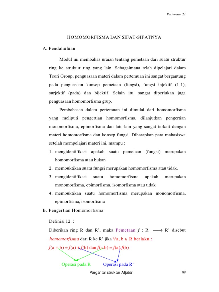 Homomorfisma Dan Sifat Sifatnya