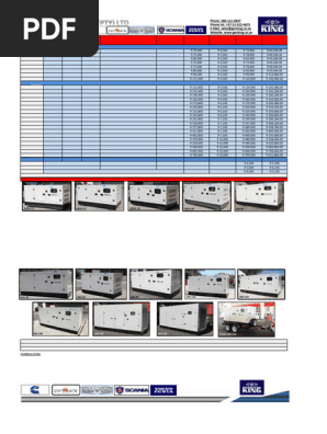 Generator Price List November 15 Manufactured Goods Technology Engineering