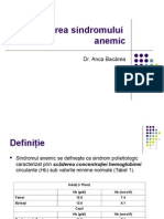 Investigarea Sindromului Anemic