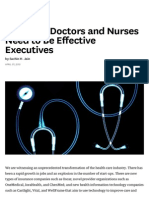 The Skills Doctors and Nurses Need to Be Effective Executives