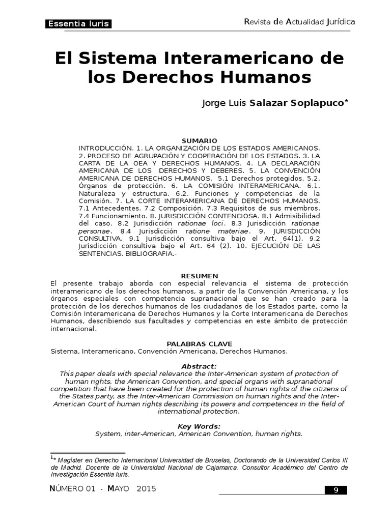 El Sistema Interamericano de Derechos Humanos | PDF | Juez | Los ...