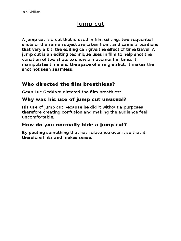 Jump Cut | PDF | Art