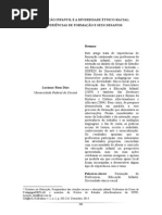 Educação Infantil e a Diversidade Étnicoracial