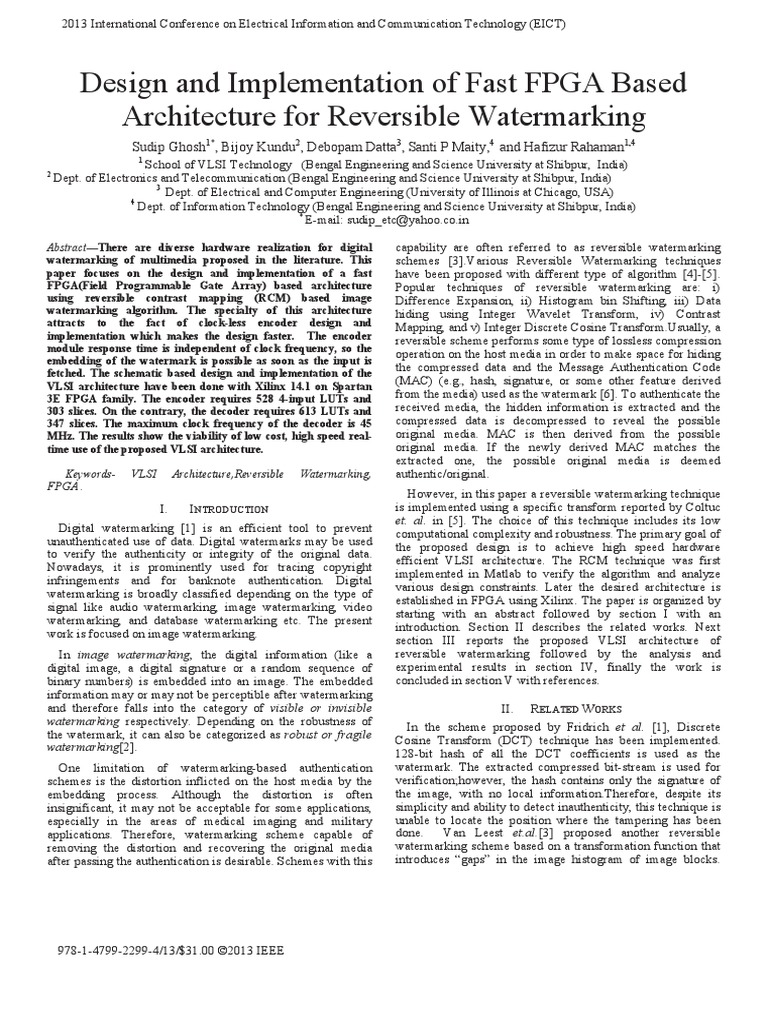 Design and Implementation of Fast FPGA Based | PDF | Field Programmable ...