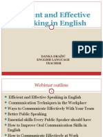 Efficient and Effective Speaking in English