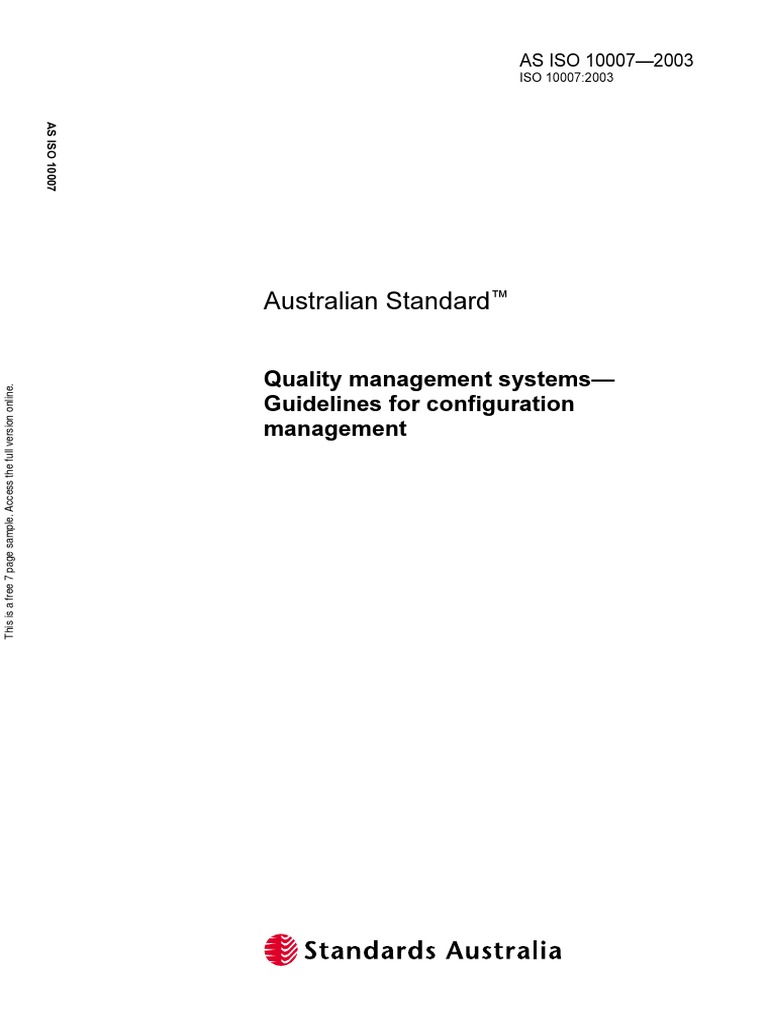 10007 | Download Free PDF | Iso 9000 | Quality Management System