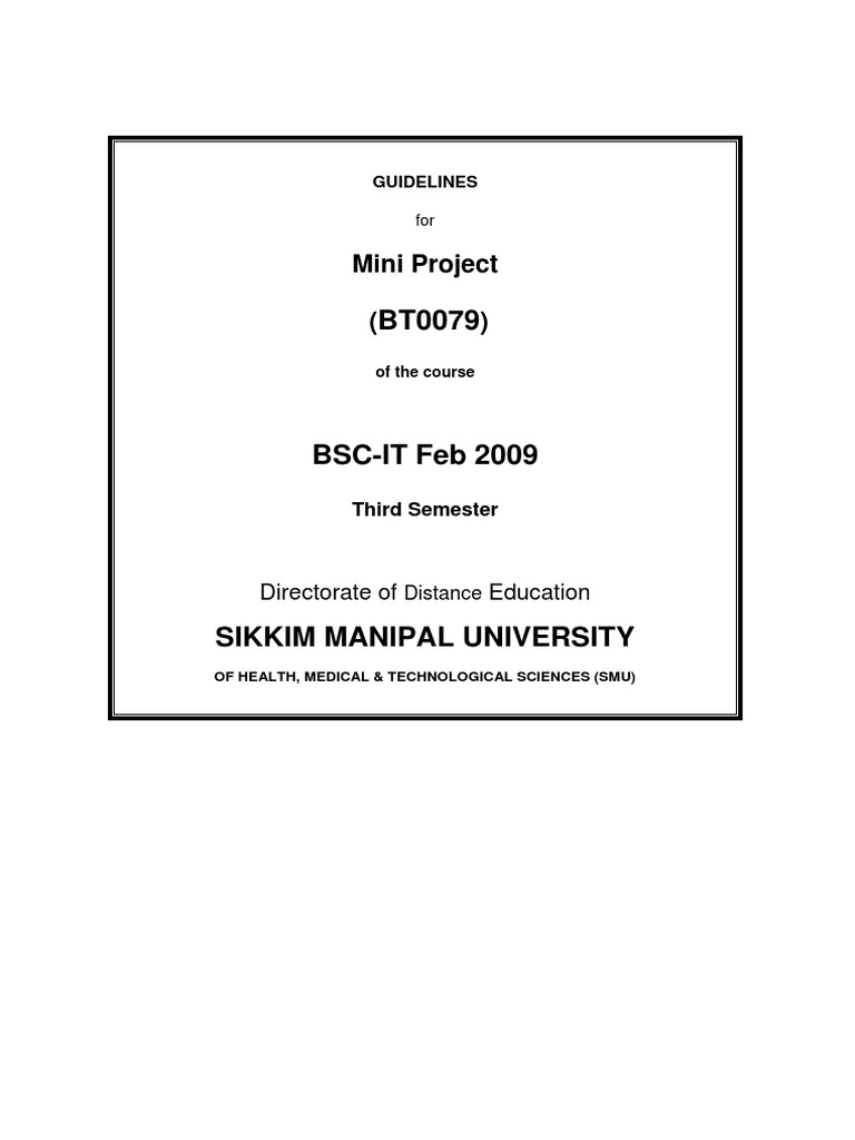 BT0079-Mini Project Guidelines | PDF | Art | Computers