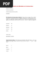 Test LEE: Evaluación de Lectura y Escritura | PDF | Puntuación | Palabra