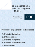 Teoría de La Separación e Individuación de M. Mahler