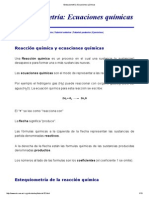 Estequiometría - Ecuaciones Químicas PDF