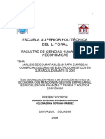 Análisis de comparabilidad empresas electrodomésticos Guayaquil 2007