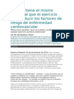 El Yoga Tiene El Mismo Potencial Que El Ejercicio Para Reducir Los Factores de Riesgo de Enfermedad Cardiovascular