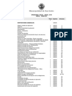 Ordenanza Fiscal 2016 - San Isidro