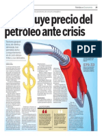 Crisis Disminuye Precio Petróleo