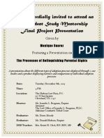 Invitation For Final Presentation