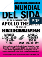 NYC World AIDS Day 2015 CoalitionEvent SaveTheDate Flyer Spanish