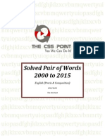 CSS Solved Pair of Words From 2000 To 2015
