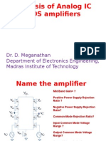 Analysis of Analog IC MOS amplifiers