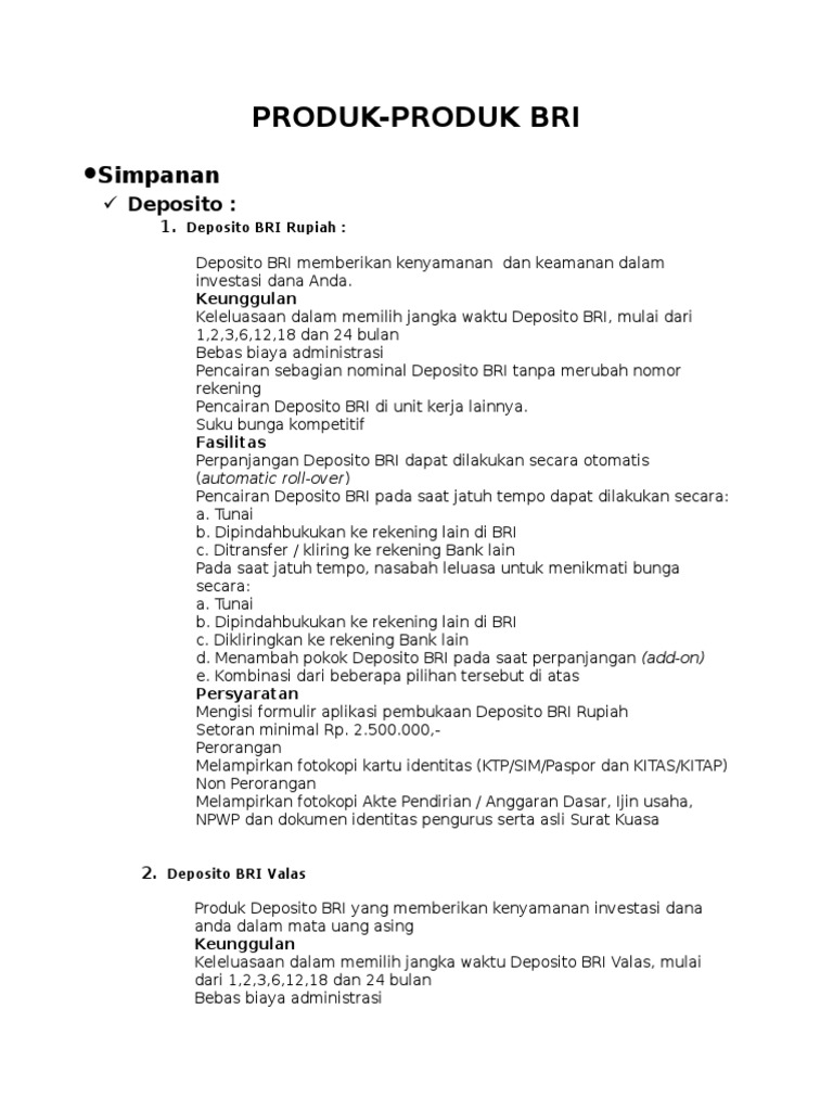 Produk Bri