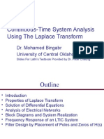 Ch4 - Continuous-Time System Analysis Using The Laplace Transform