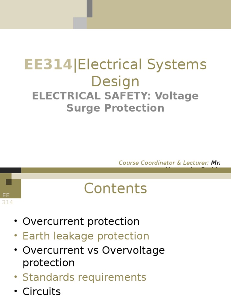Voltage Surge Protection 1 Pdf Electric Current Electrical