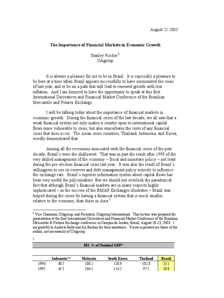 Financial Markets and Economic Growth | PDF | Capital Account ...