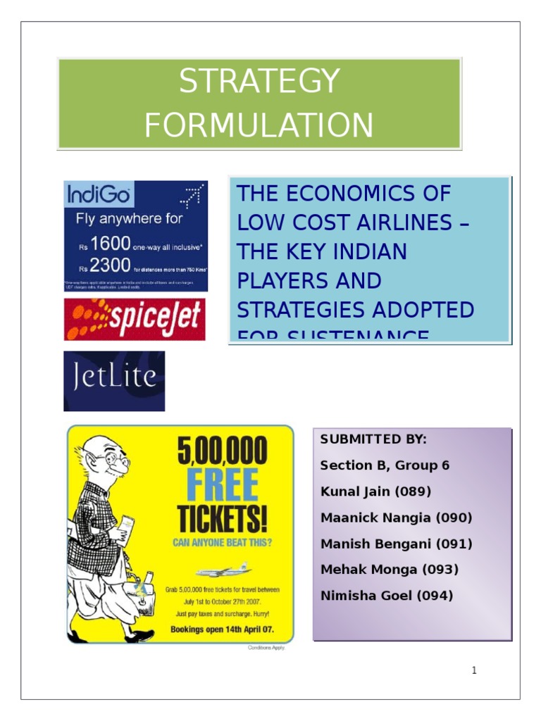 Strategies Followed by Low Cost Carriers PDF Low Cost Carrier